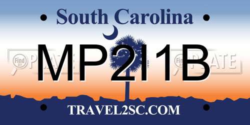 MP2I1B South Carolina License Plate