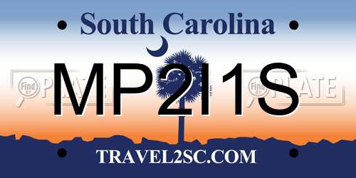 MP2I1S South Carolina License Plate