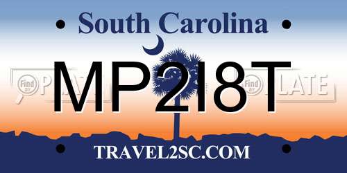 MP2I8T South Carolina License Plate