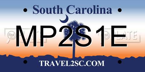 MP2S1E South Carolina License Plate