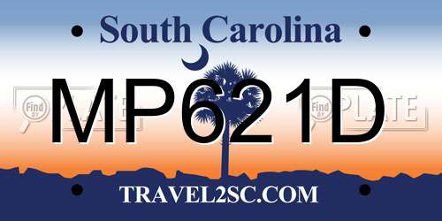 MP621D South Carolina License Plate
