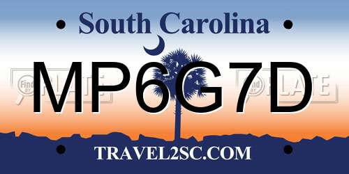 MP6G7D South Carolina License Plate