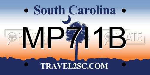 MP7I1B South Carolina License Plate