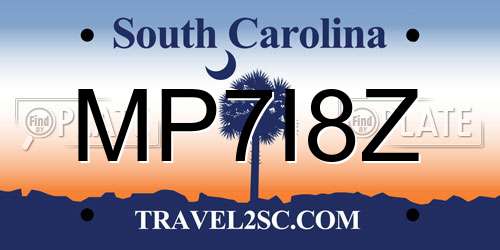 MP7I8Z South Carolina License Plate