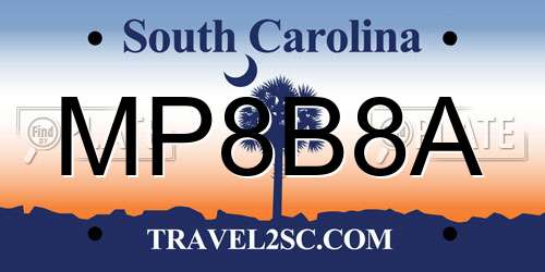MP8B8A South Carolina License Plate