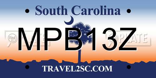 MPB13Z South Carolina License Plate