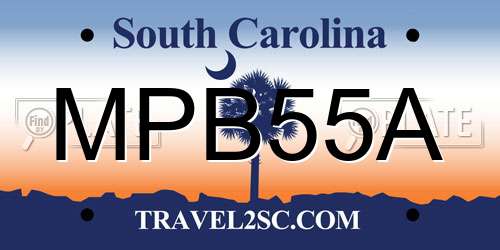 MPB55A South Carolina License Plate
