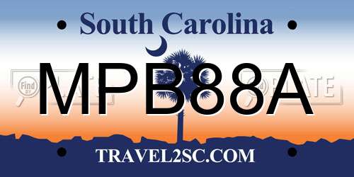 MPB88A South Carolina License Plate