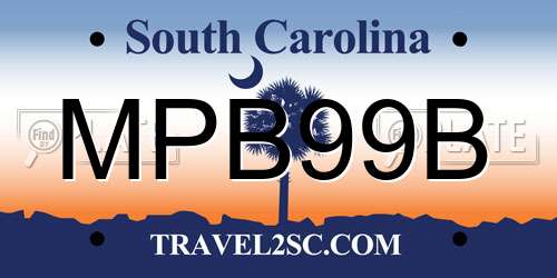 MPB99B South Carolina License Plate