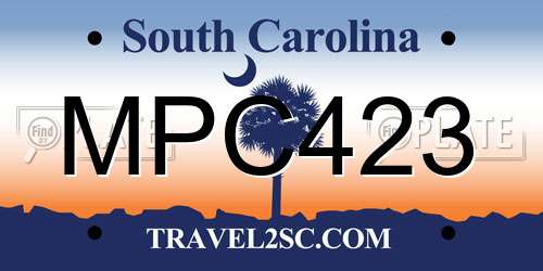 MPC423 South Carolina License Plate