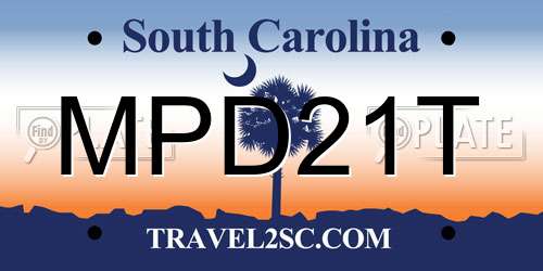 MPD21T South Carolina License Plate