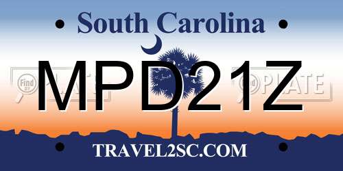 MPD21Z South Carolina License Plate