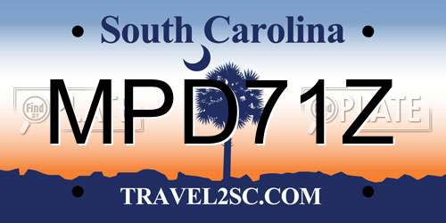 MPD71Z South Carolina License Plate