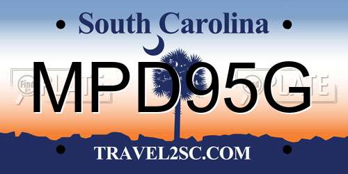 MPD95G South Carolina License Plate