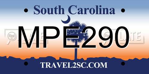 MPE290 South Carolina License Plate