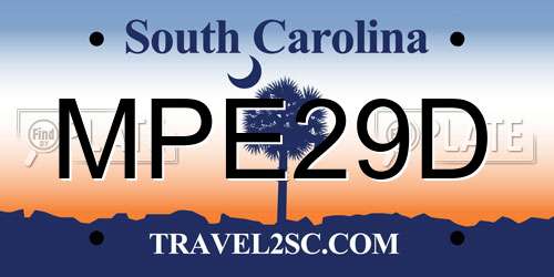 MPE29D South Carolina License Plate