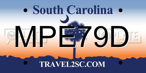 MPE79D South Carolina License Plate
