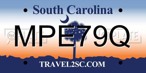 MPE79Q South Carolina License Plate