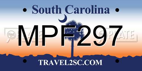 MPF297 South Carolina License Plate