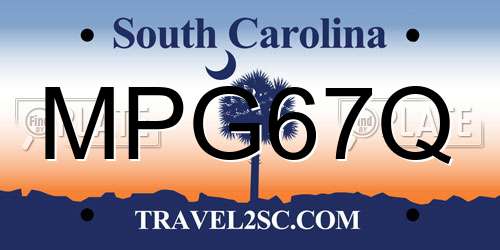 MPG67Q South Carolina License Plate