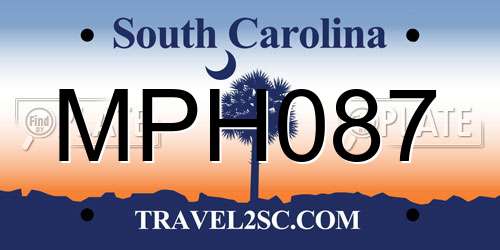 MPH087 South Carolina License Plate