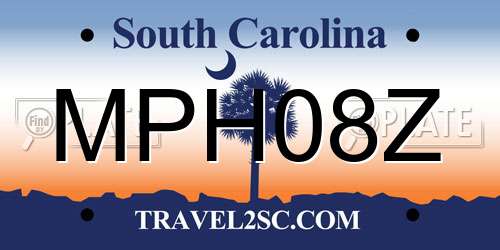MPH08Z South Carolina License Plate