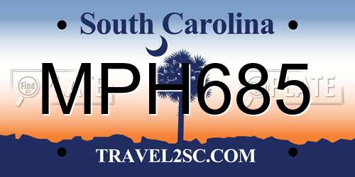 MPH685 South Carolina License Plate