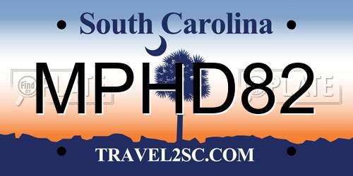 MPHD82 South Carolina License Plate