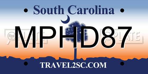 MPHD87 South Carolina License Plate