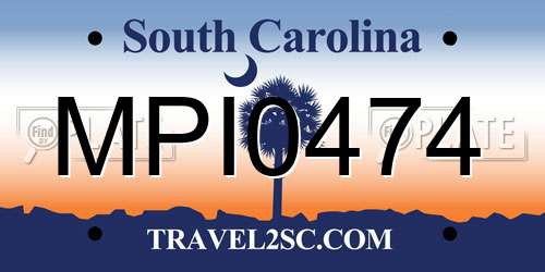 MPI0474 South Carolina License Plate