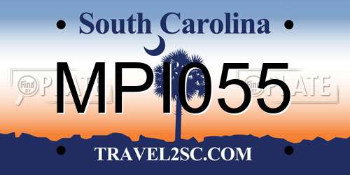 MPI055 South Carolina License Plate