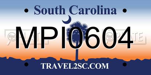 MPI0604 South Carolina License Plate