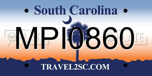 MPI0860 South Carolina License Plate