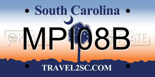 MPI08B South Carolina License Plate