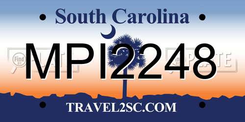 MPI2248 South Carolina License Plate