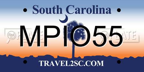 MPIO55 South Carolina License Plate