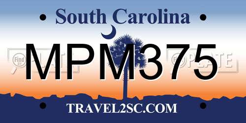 MPM375 South Carolina License Plate