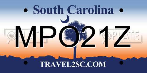 MPO21Z South Carolina License Plate