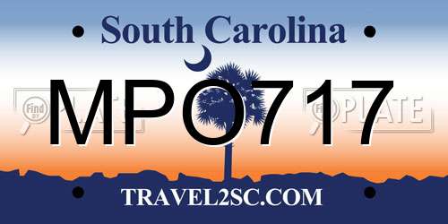 MPO717 South Carolina License Plate