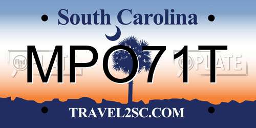 MPO71T South Carolina License Plate
