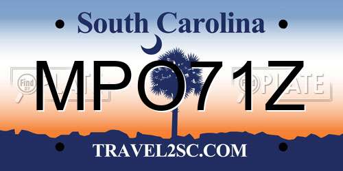 MPO71Z South Carolina License Plate