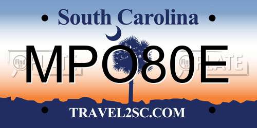 MPO80E South Carolina License Plate