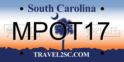 MPOT17 South Carolina License Plate