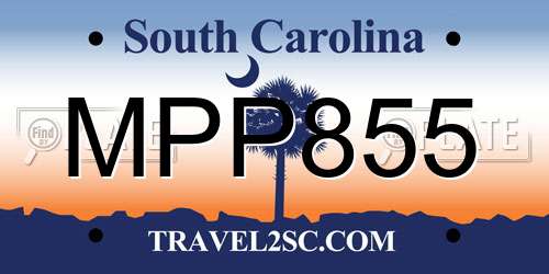 MPP855 South Carolina License Plate