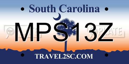 MPS13Z South Carolina License Plate