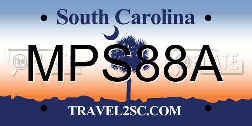 MPS88A South Carolina License Plate