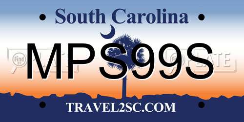 MPS99S South Carolina License Plate