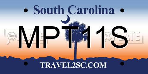 MPT11S South Carolina License Plate