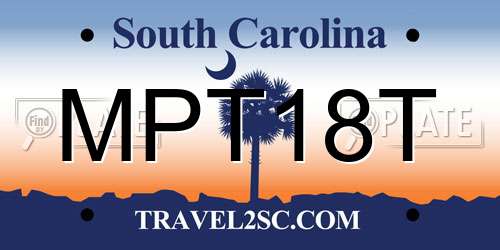MPT18T South Carolina License Plate