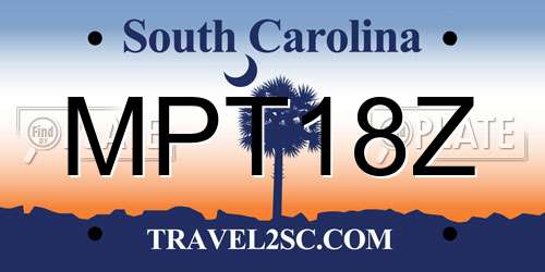 MPT18Z South Carolina License Plate